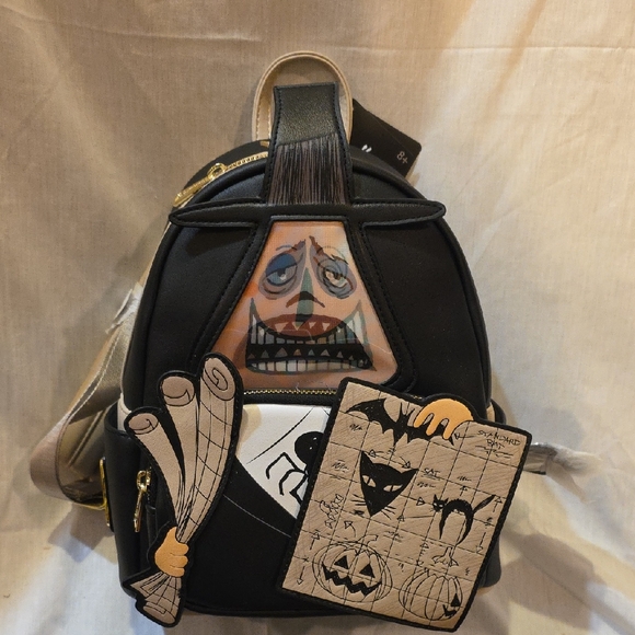 Loungefly Black and Tan Cartoon Backpack - Picture 1 of 7